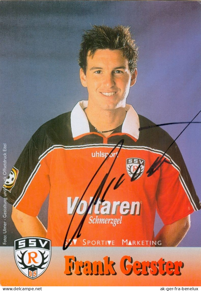 Fußball-Autogrammkarte AK Frank Gerster SSV Reutlingen 05 01-02 Kempten Allgäu 1.FC Magdeburg Chemnitzer Sachsen Leipzig - Handtekening