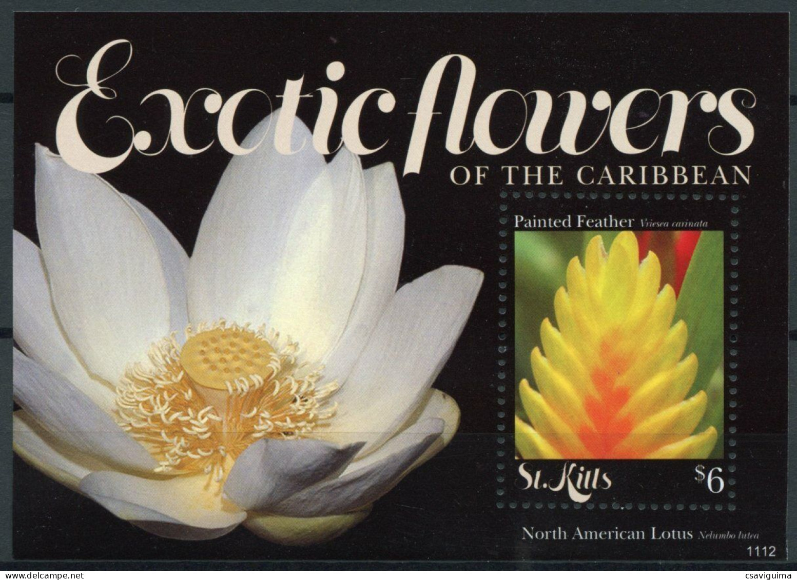 St Kitts - 2011 - Exotic Flowers Of The Caribbean - Yv Bf 112 - Andere & Zonder Classificatie