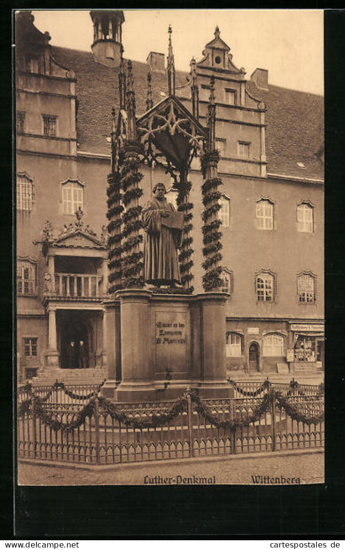 AK Wittenberg, Blick Zum Luther-Denkmal  - Wittenberg