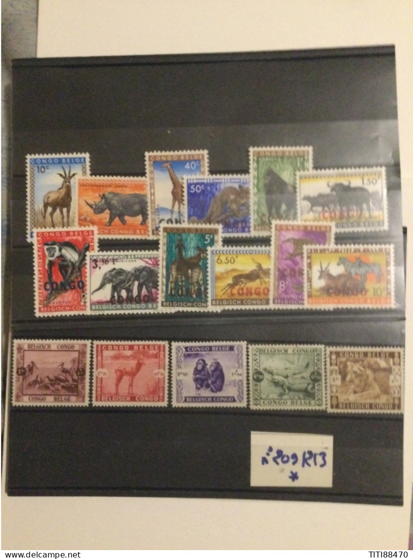 CONGO BELGE TIMBRES NEUFS AVEC TRACES DE CHARNIERES - Collections