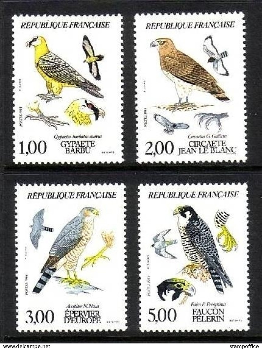 FRANKREICH MI-NR. 2463-2466 POSTFRISCH(MINT) GREIFVÖGEL GEIER ADLER SPERBER FALKE - Águilas & Aves De Presa