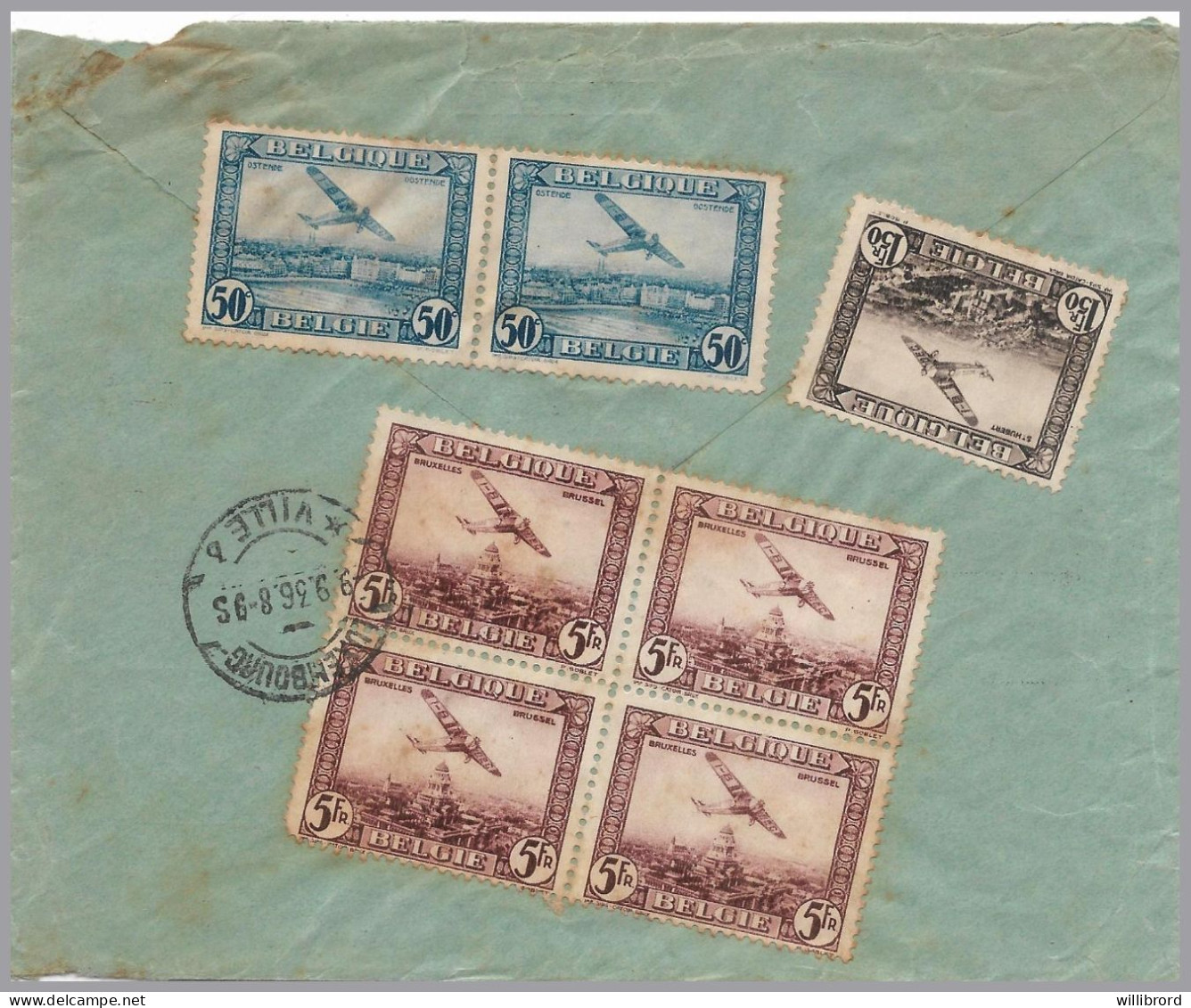 LUXEMBOURG - BELGIUM - SOUTH AFRICA 1936 Duchscher Wecker 21g Registered To Cape Town - Storia Postale