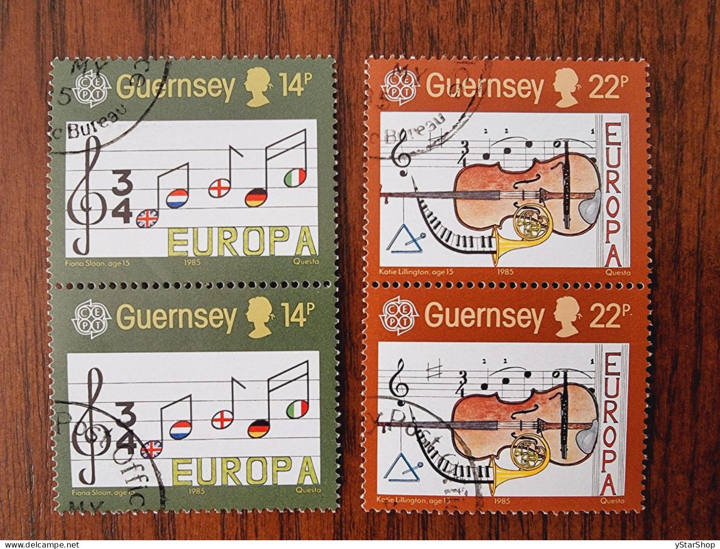 Guernsey Stamps Lot - CTO - Blocks Of 2 - 1985 - GG 314-15 - Guernesey