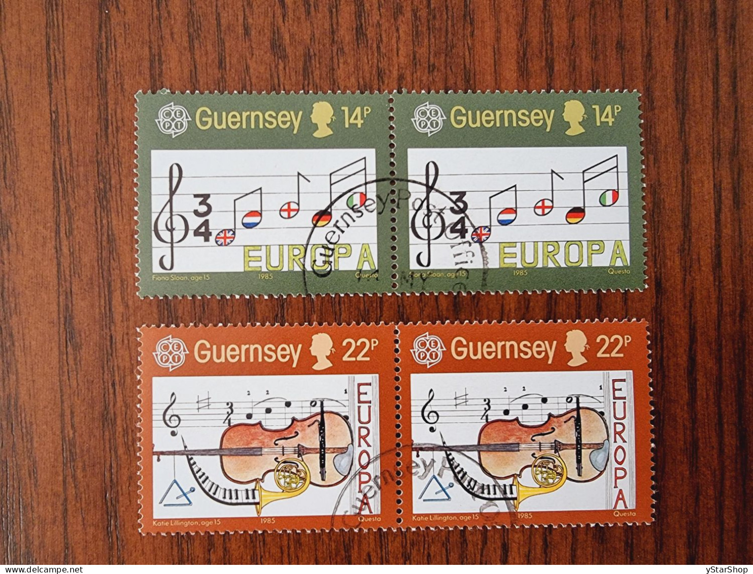 Guernsey Stamps Lot - CTO - Blocks Of 2 - 1985 - GG 314-15 - Guernesey