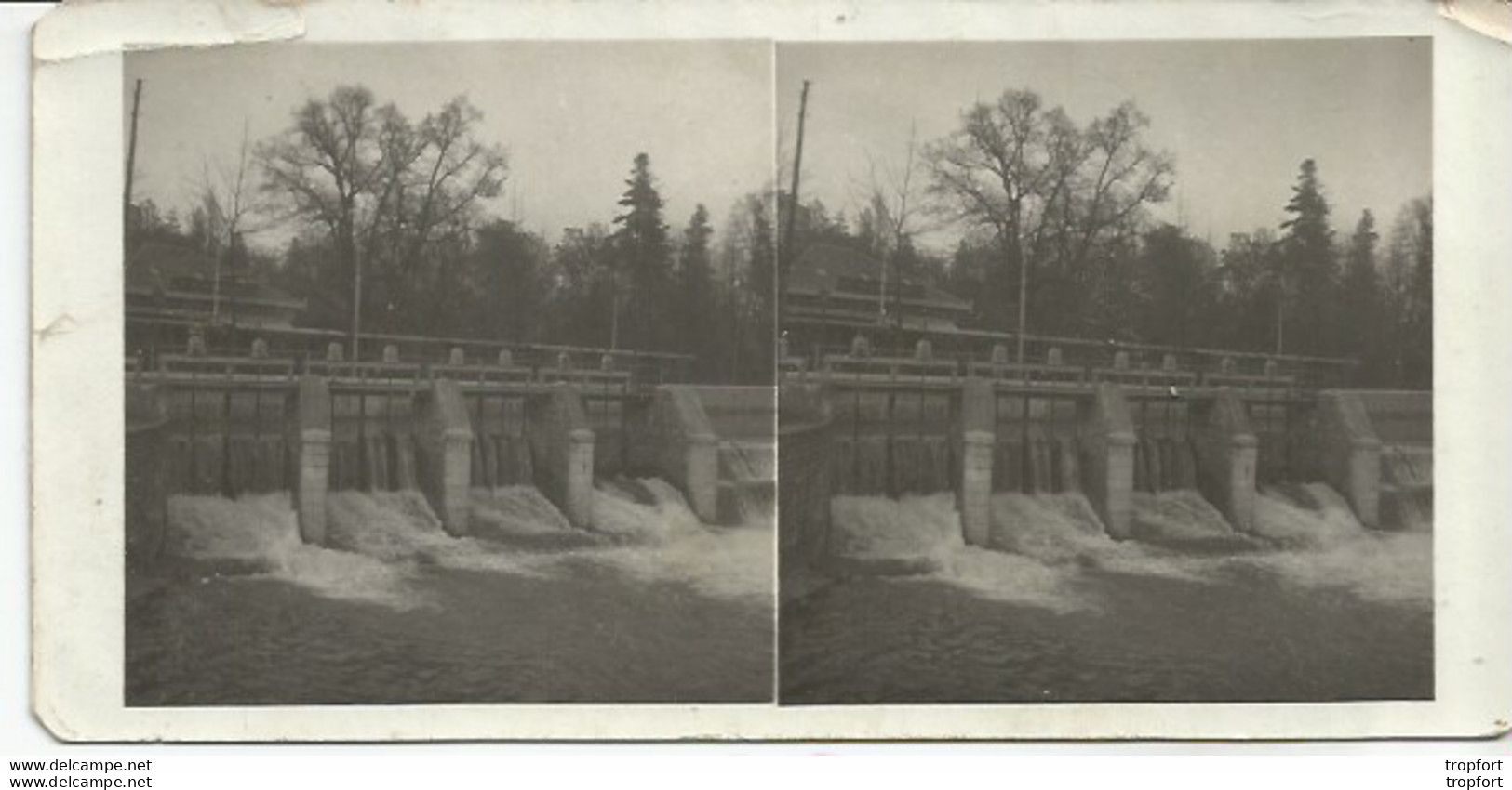 Photo Stéréoscopique Ancienne PAU 1909 Photo Prise Près De La Gare BARRAGE - Photos Stéréoscopiques