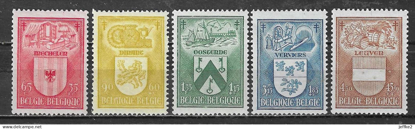 743/47**  Armoiries - Série Complète - MNH** - COB 19 - Vendu à 12.50% Du COB!!!! - Unused Stamps