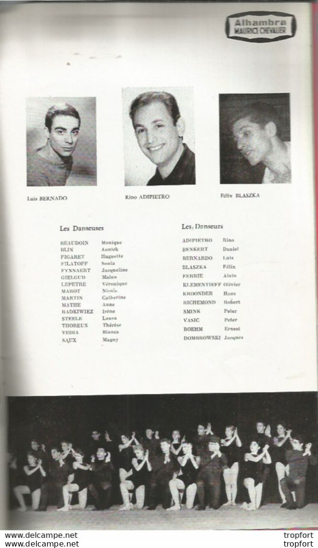 program singer star french song/ Rare programme Théâtre music-hall ZIZI Jeanmaire Jean FERRAT Yves saint laurent