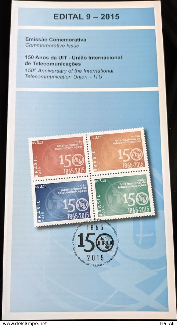 Brochure Brazil Edital 2015 09 International Telecommunications Union ITU Without Stamp - Covers & Documents