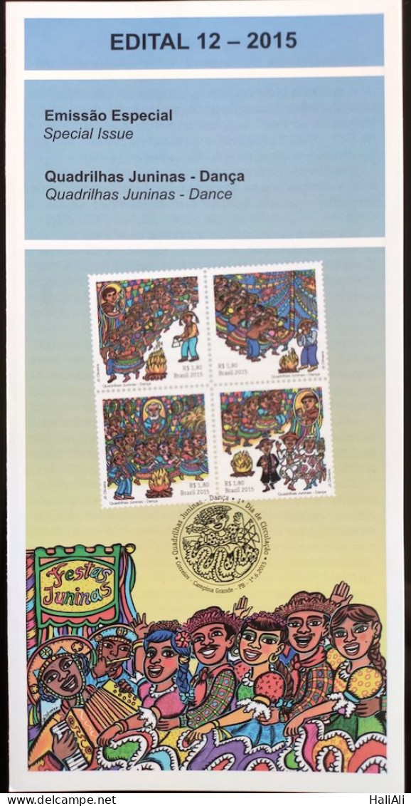 Brochure Brazil Edital 2015 12 Quadrilhas Juninas Dance Music Without Stamp - Covers & Documents