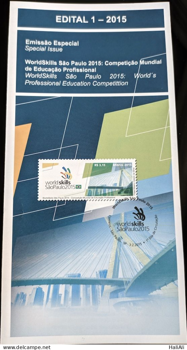 Brochure Brazil Edital 2015 01 WorldSkills Sao Paulo Professional Education Without Stamp - Storia Postale