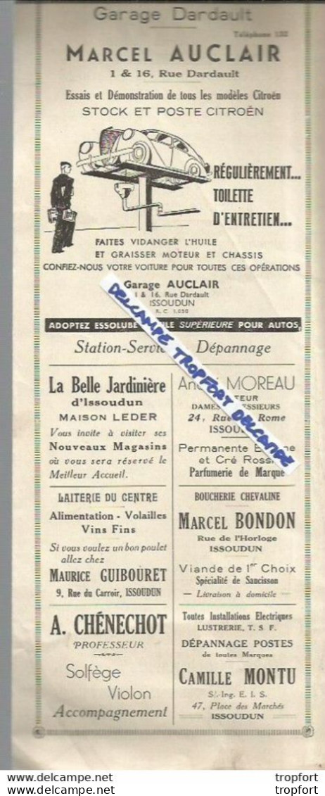 Program Cinema Old Town Issoudun / Rare Programme Cinéma ISSOUDUN Tissot Cirque Gymnastique - Programas