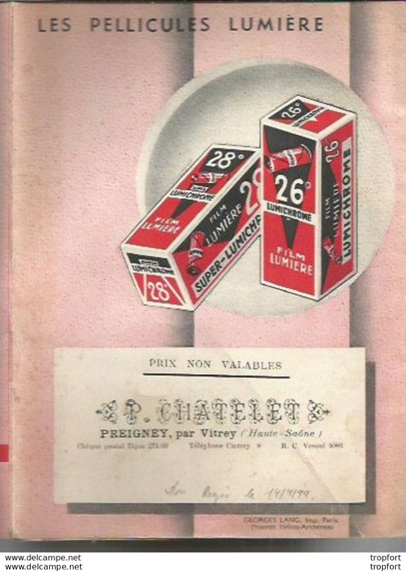 Superbe PUBLICITE Ancienne LUMIERE Appareil Photo Scoutbox SCOUT P. CHATELET Pellicule VITREY Haute Saone - Werbung