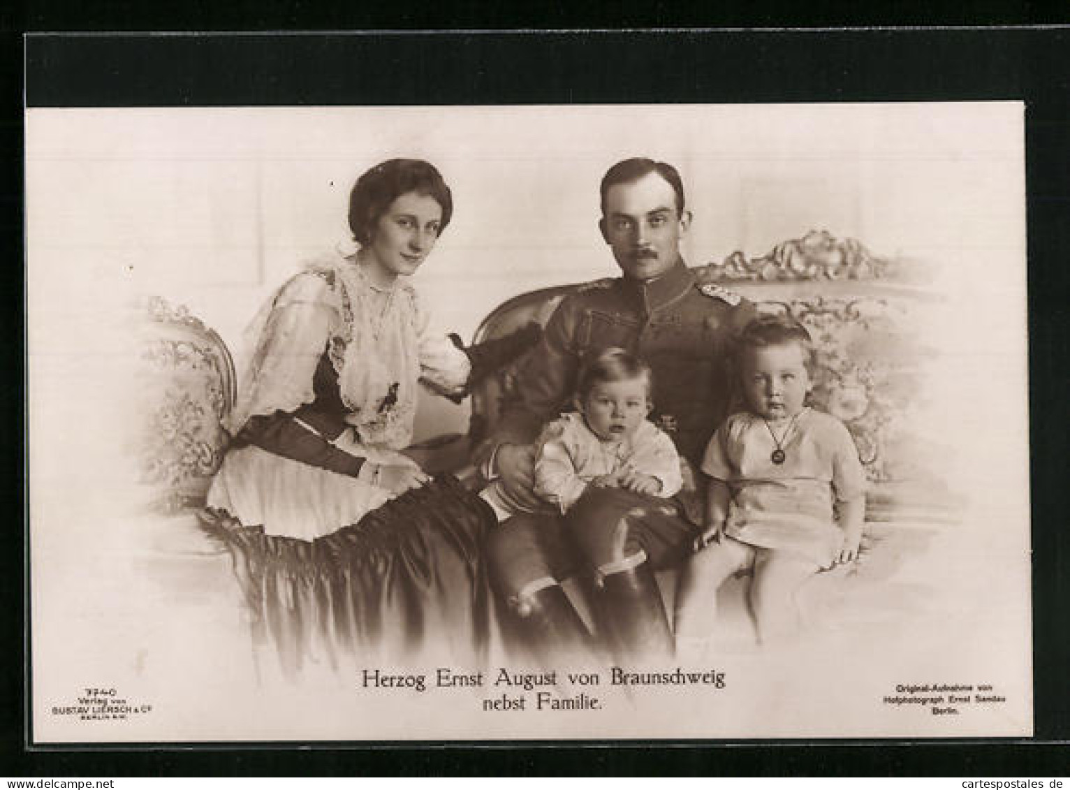 AK Herzog Ernst August Von Braunschweig Nebst Familie  - Familles Royales
