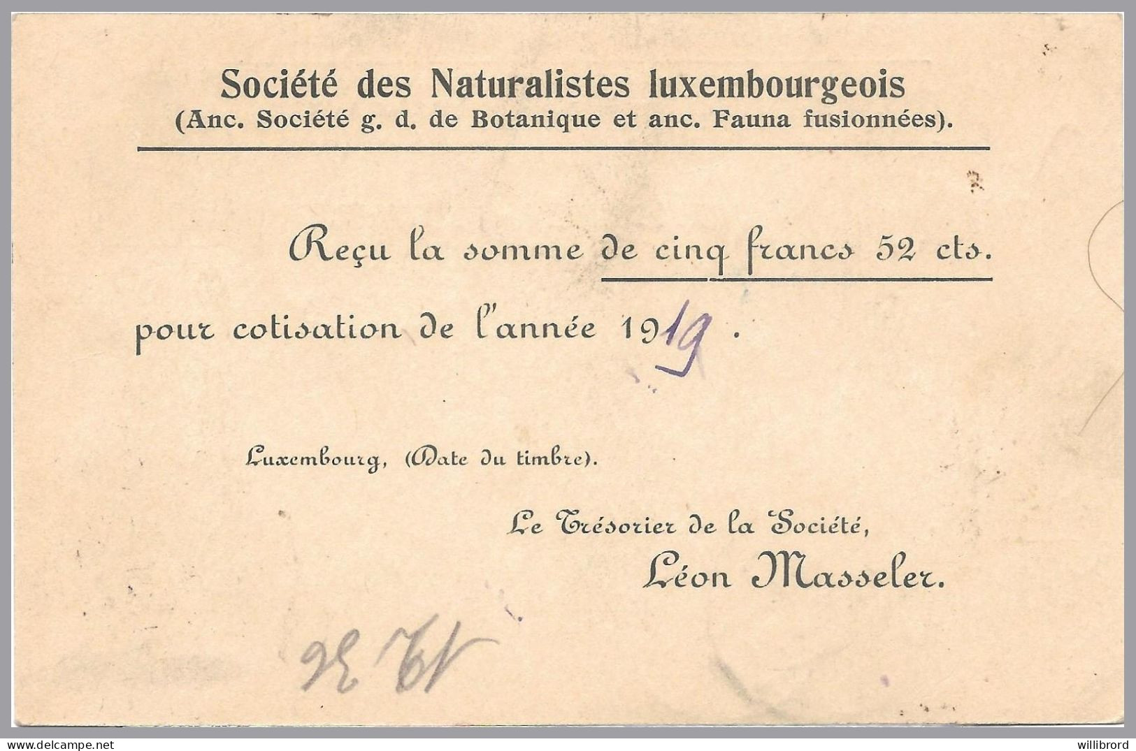 LUXEMBOURG - 1919 37½c Marie-Adélaïde Uprates 5c Arms PC - Domestic Remboursement Use - 1907-24 Ecusson