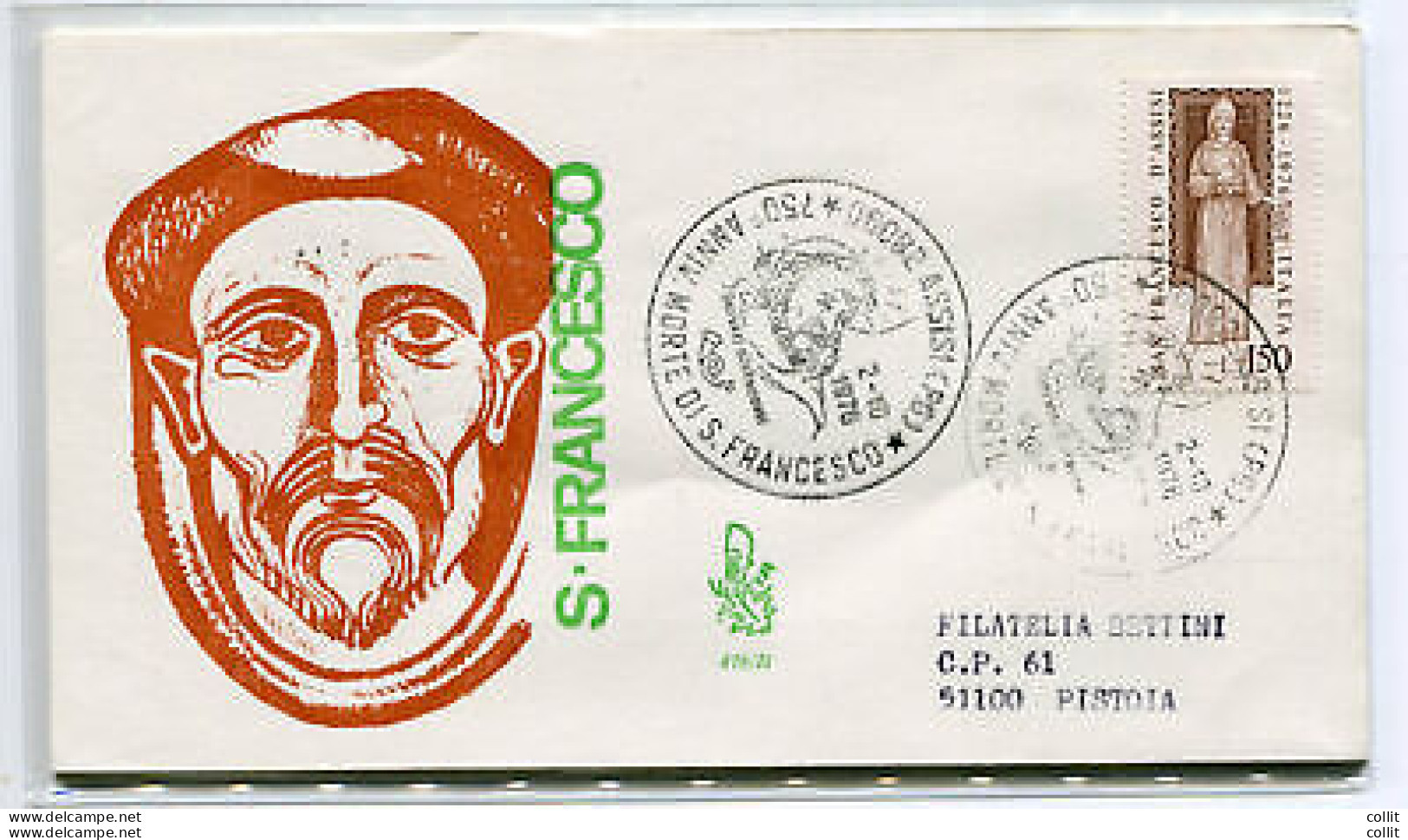 Italia FDC Venetia 1976 S. Francesco  Viaggiata  Per L'Italia - FDC