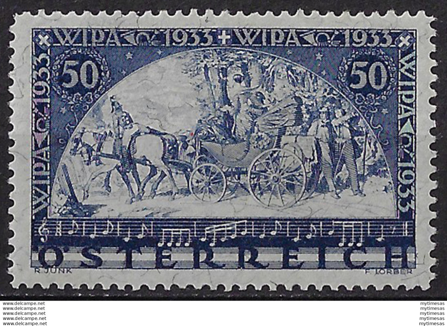 1933 Austria WIPA Carta Fili Di Seta MNH Unificato N. 430A - Sonstige & Ohne Zuordnung