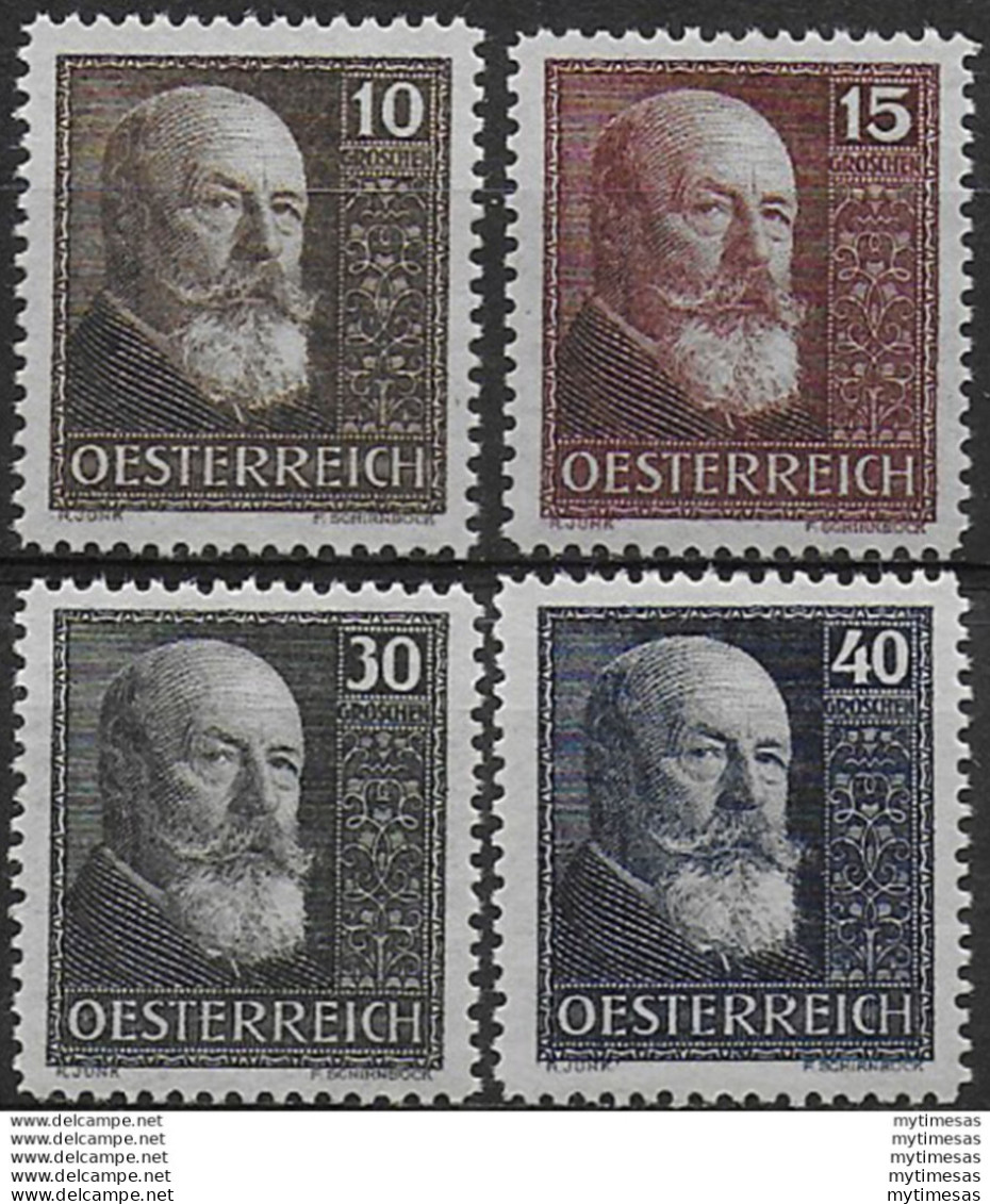 1928 Austria Hainisch 4v. MNH Unificato N. 374/77 - Other & Unclassified