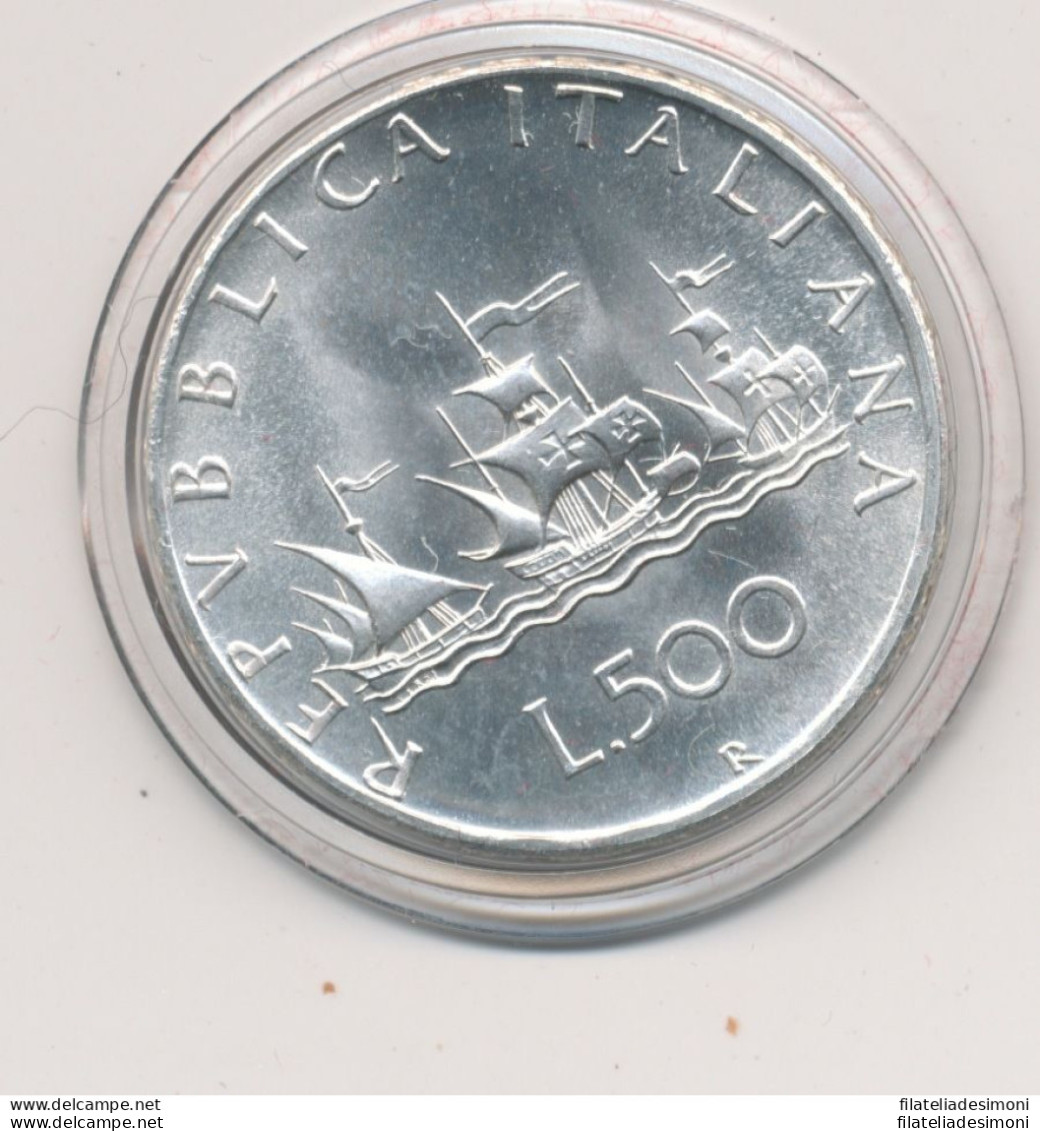 1980 Italia Repubblica 500 Lire Argento Veliero FDC - 500 Liras