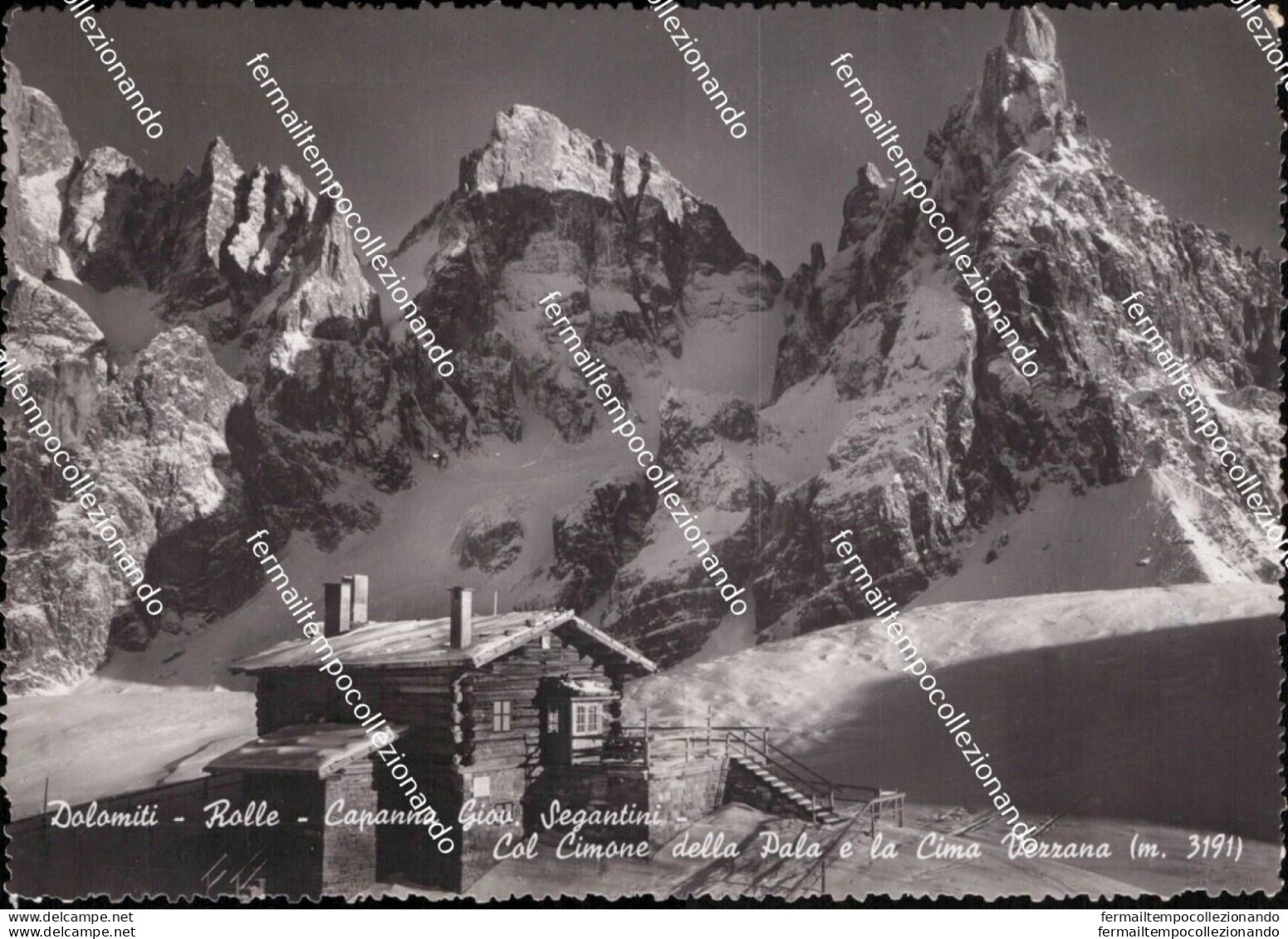 Bl700 Cartolina Dolomiti Rolle Capanna Gio.segantini Col Cimone Trento Trentino - Trento