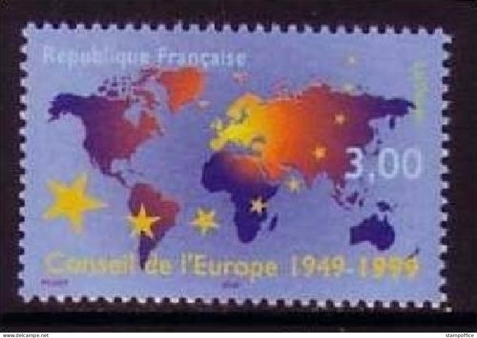 FRANKREICH MI-NR. 3370 POSTFRISCH(MINT) MITLÄUFER 1999 - 50 JAHRE EUROPARAT - Idées Européennes