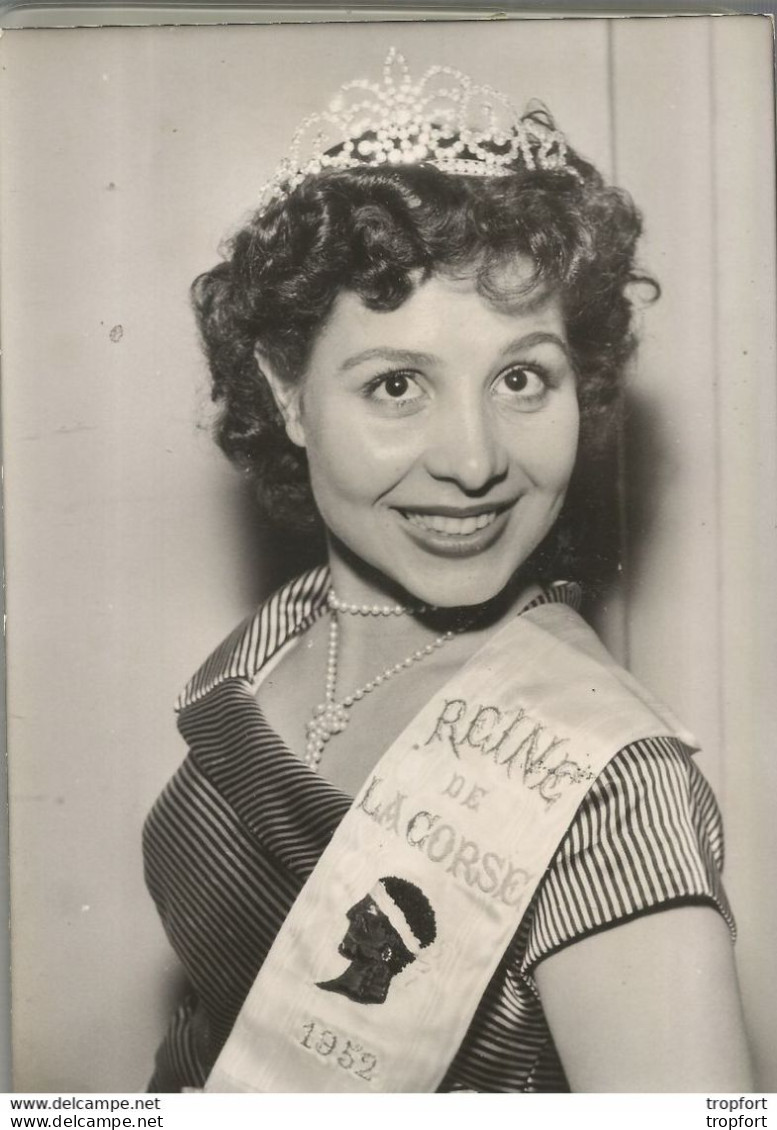 Original Cabaret Music Hall Miss Press PHOTO De PRESSE Miss CORSE Suzanne BACHETTI 20 Ans 1952 - Pin-Ups