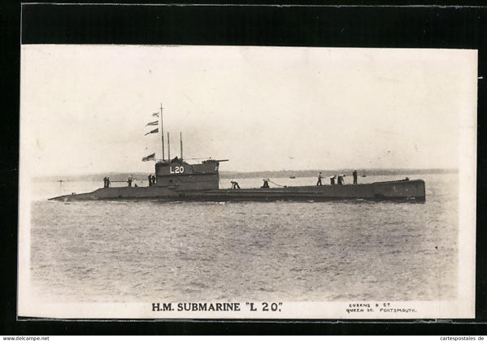 AK H.M. Submarine L 20, U-Boot Mit Besatzung An Deck  - Guerre