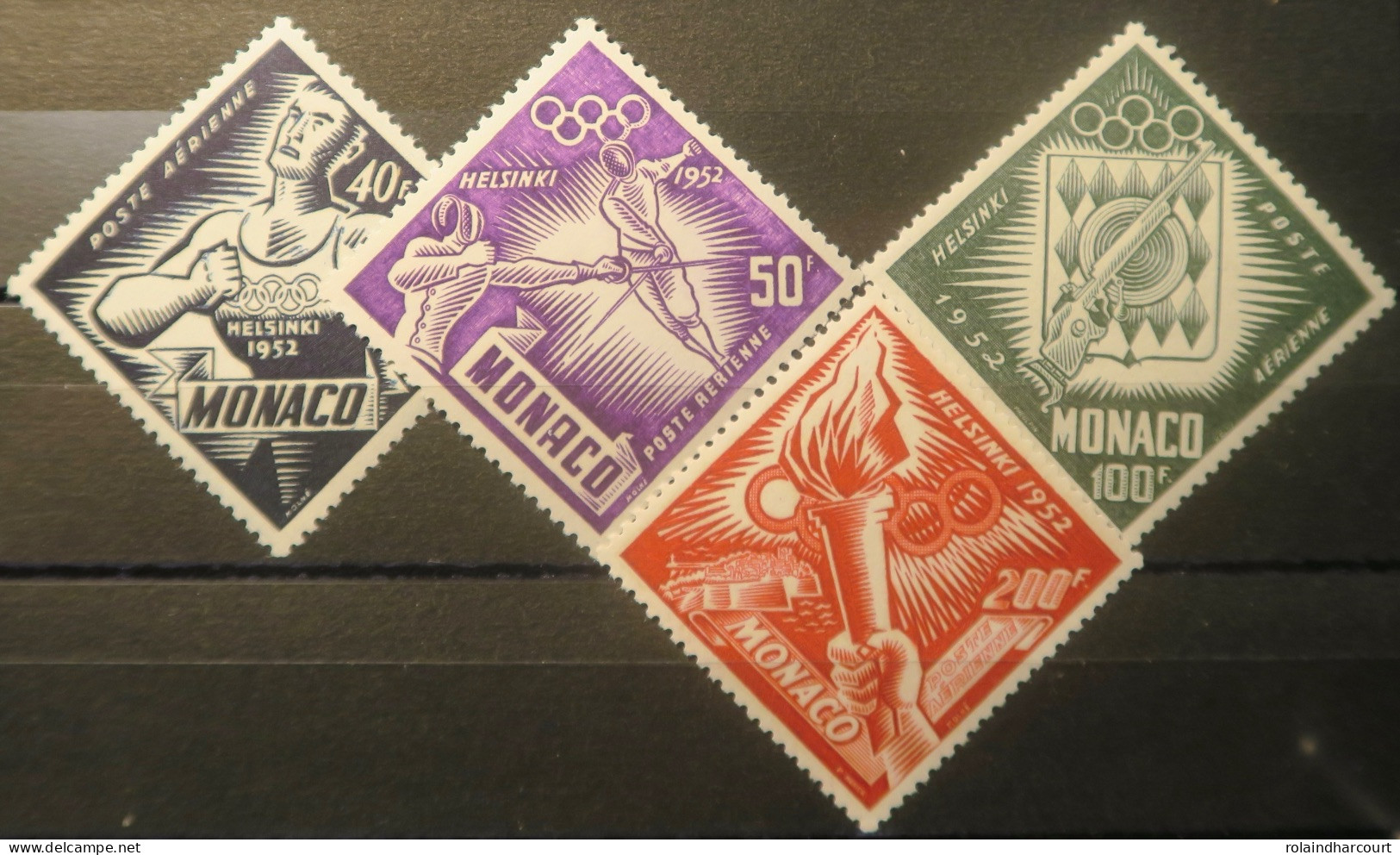 R2253/665 - MONACO - 1953 - POSTE AERIENNE - SERIE COMPLETE - N°51 à 54 NEUFS* - Cote (2024) : 54,50 € - Posta Aerea