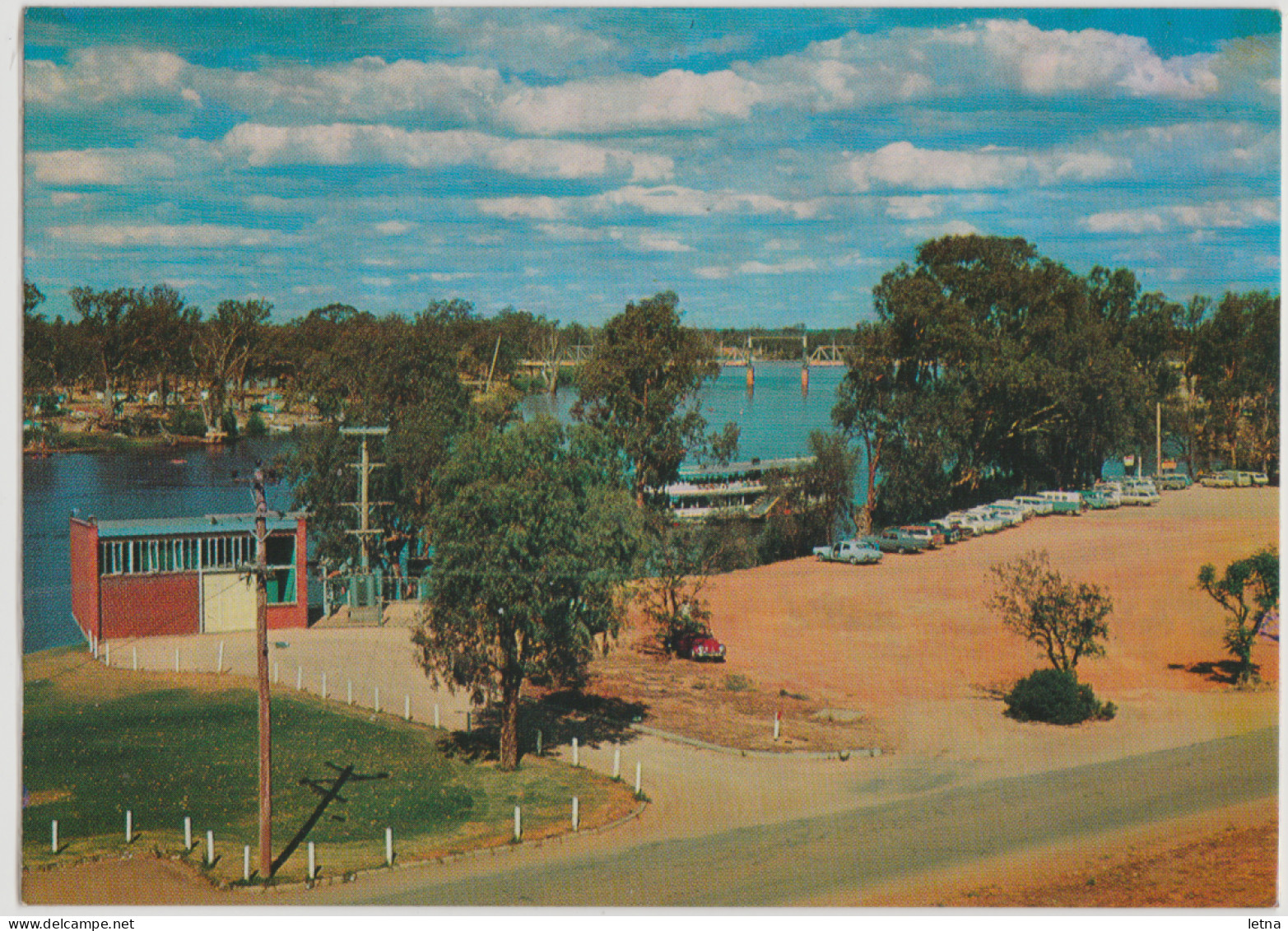 Australia VICTORIA VIC Bridge Paddle Steamer River MILDURA Rose No.691 Postcard C1970s - Mildura