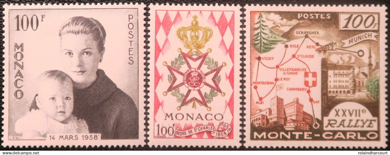 R2253/667 - MONACO - 1958 - Divers - N°489 à 491 NEUFS* - Cote (2024) : 13,85 € - Nuevos