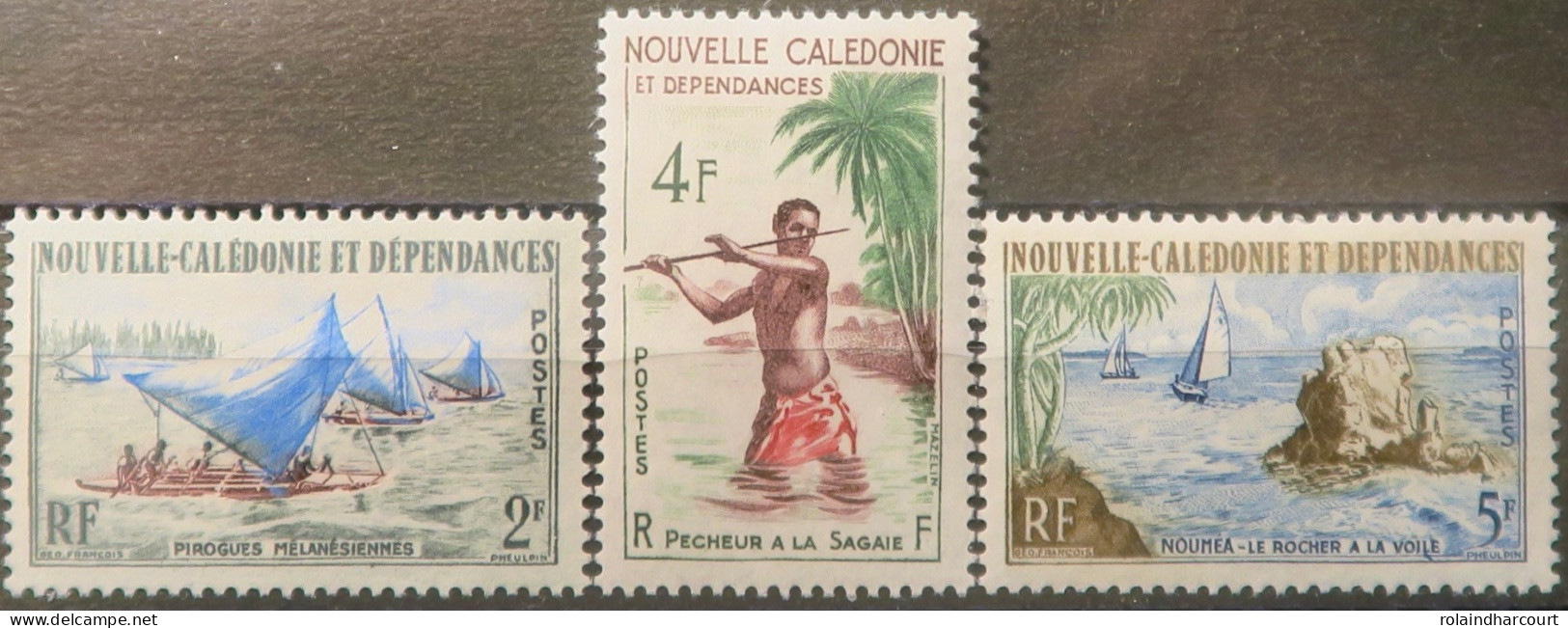 R2253/668 - NOUVELLE CALEDONIE - 1962 - Pêche Et Sports Nautiques - SERIE COMPLETE - N°302 à 304 NEUFS* - Nuevos