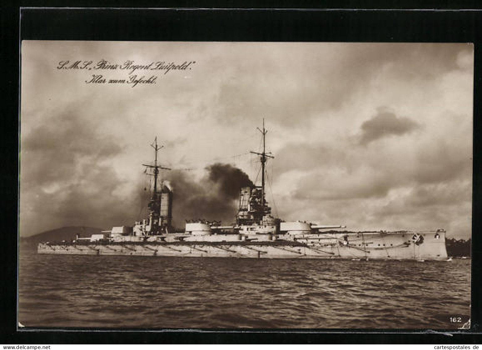 AK Kriegsschiff SMS Prinzregent Luitpold Klar Zum Gefecht  - Oorlog