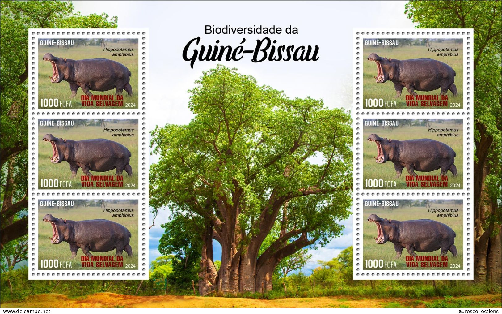 GUINEA BISSAU 2024 FULL PACK 18 M/S - REG & OVERPRINT - MUSHROOMS OWLS FROG FROGS TURTLE TURTLES HIPPOPOTAMUS BAOBAB MNH