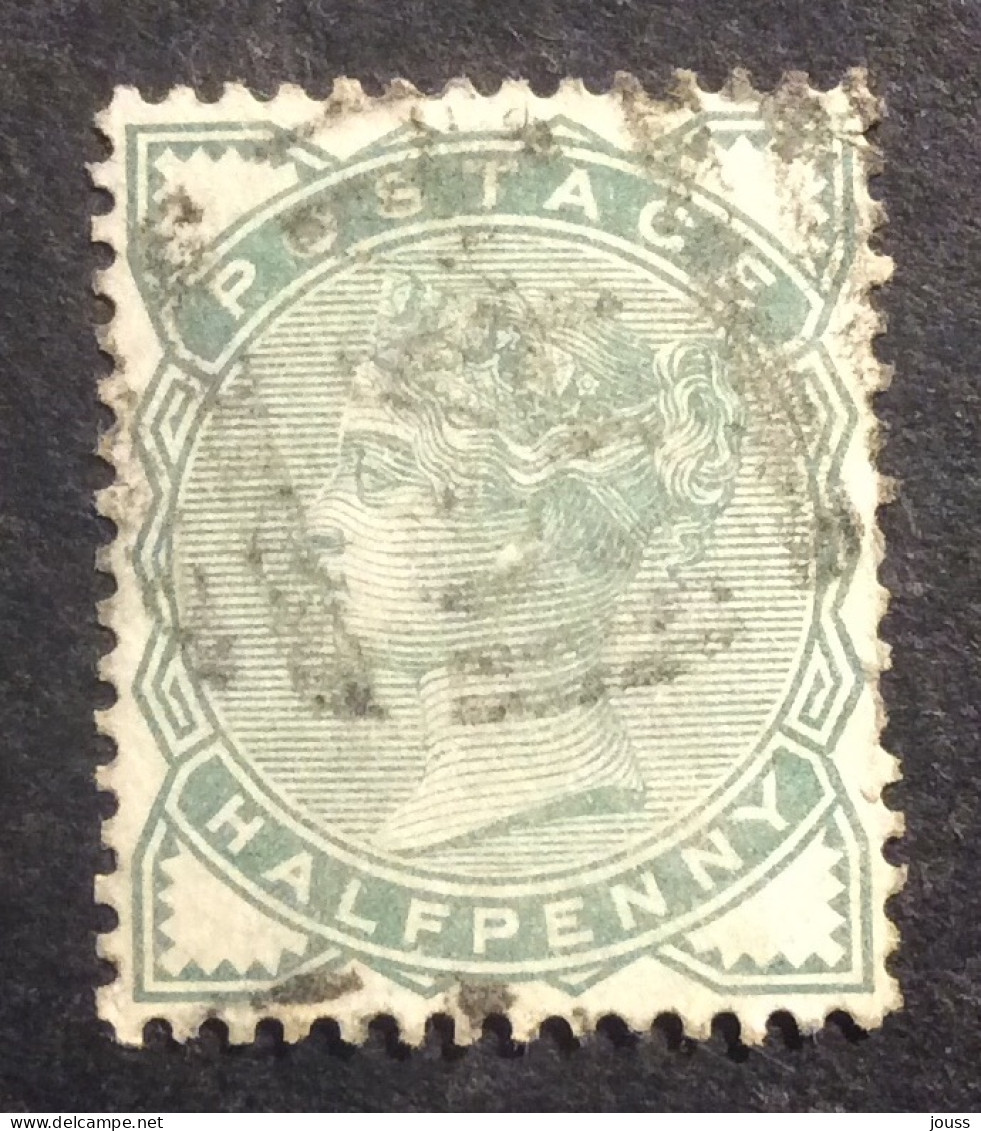 GB62 Victoria 1/2 P Vert YT 67 Couronne Oblitéré - Used Stamps