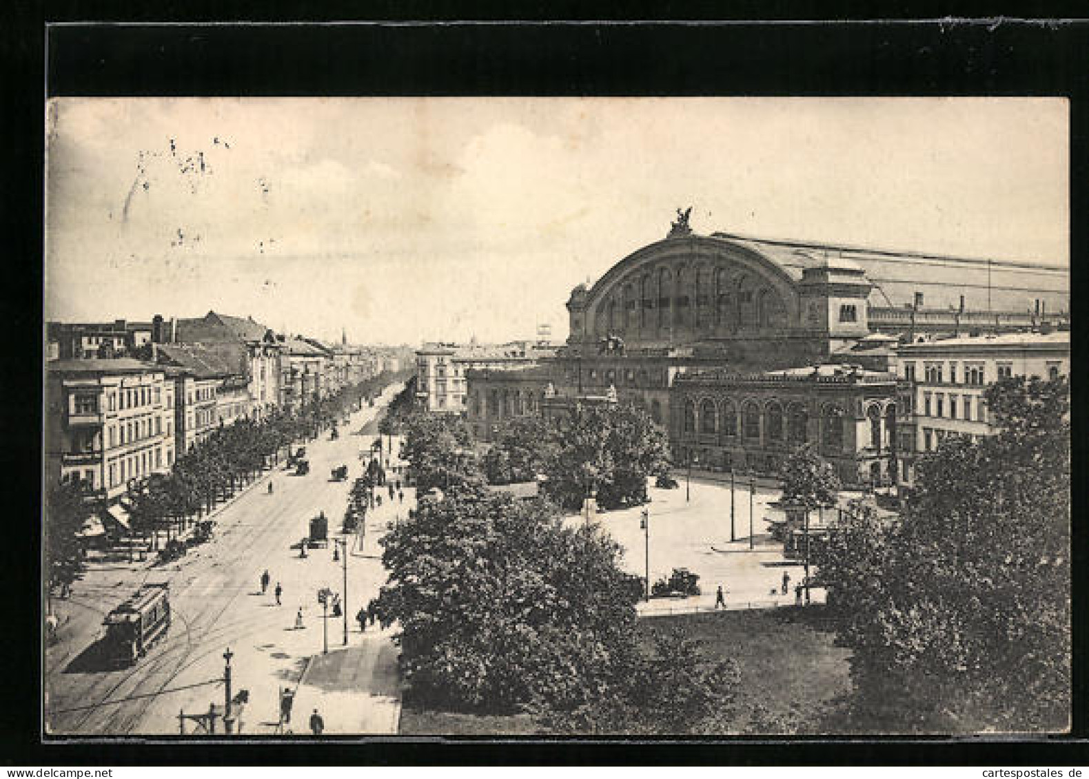 AK Berlin, Anhalter Bahnhof Mit Umgebung Von Oben Gesehen  - Kreuzberg