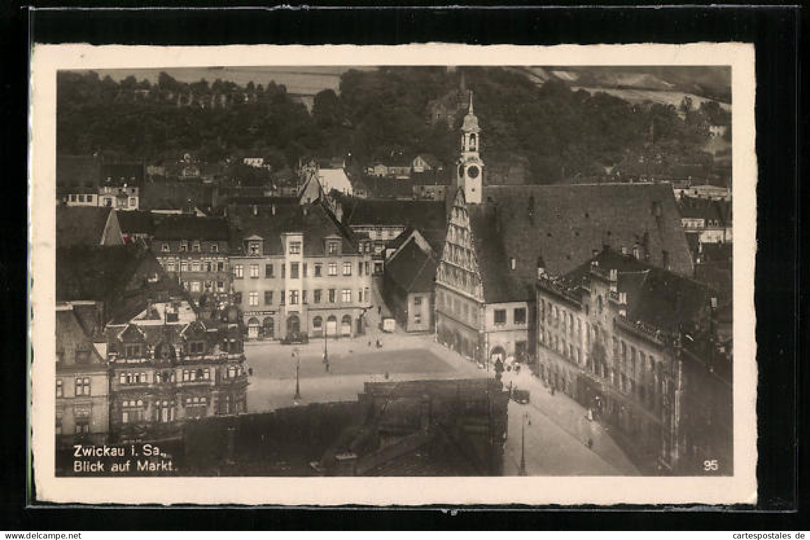 AK Zwickau I. Sa., Blick Auf Den Markt  - Zwickau