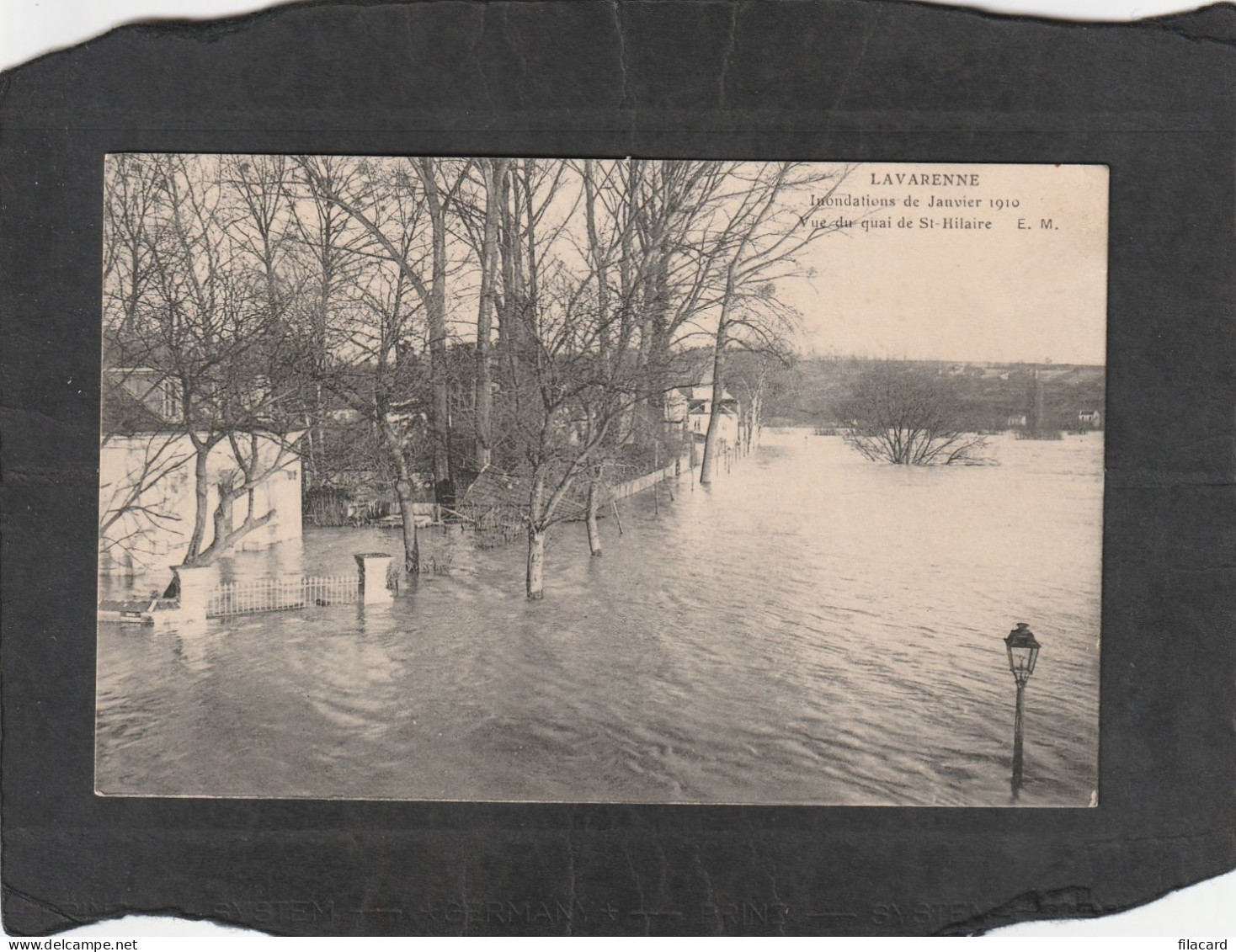 128442         Francia,     Lavarenne,  Inondations  De Janvier 1910,  Vue  Du  Quai De  St-Hilaire,   NV - Inondations