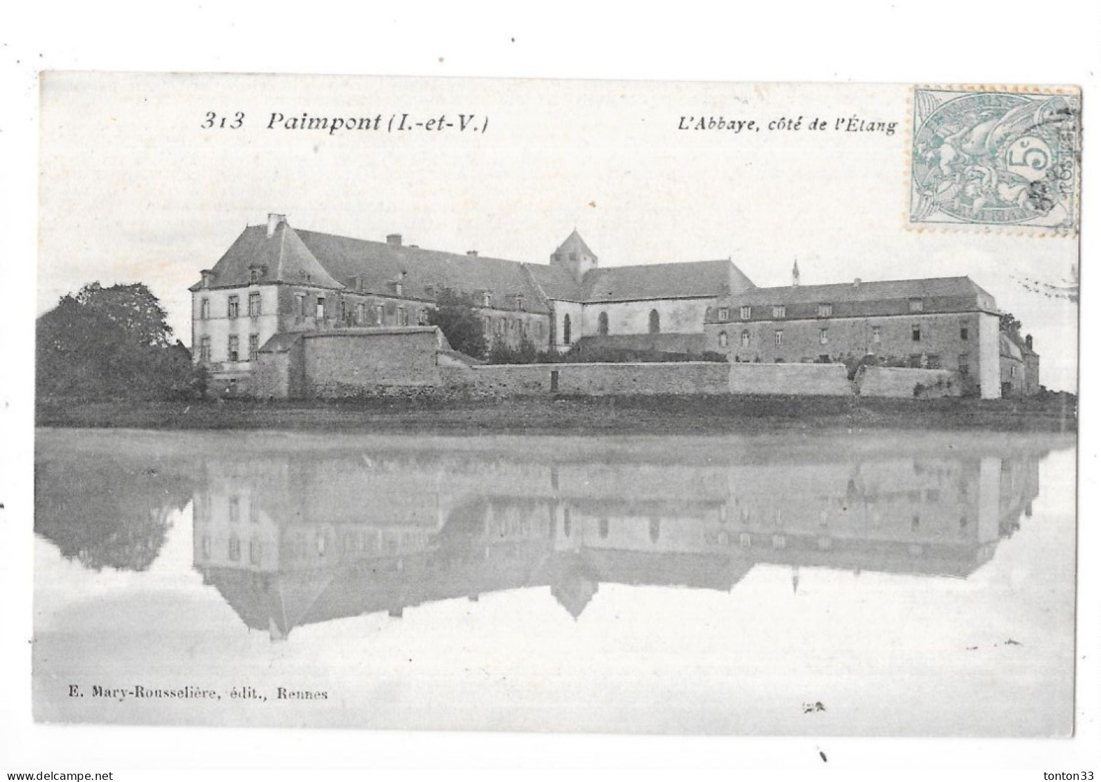 PAIMPONT - 35 - L'Abbaye Coté De L'Etang  - TOUL 6 - - Paimpont