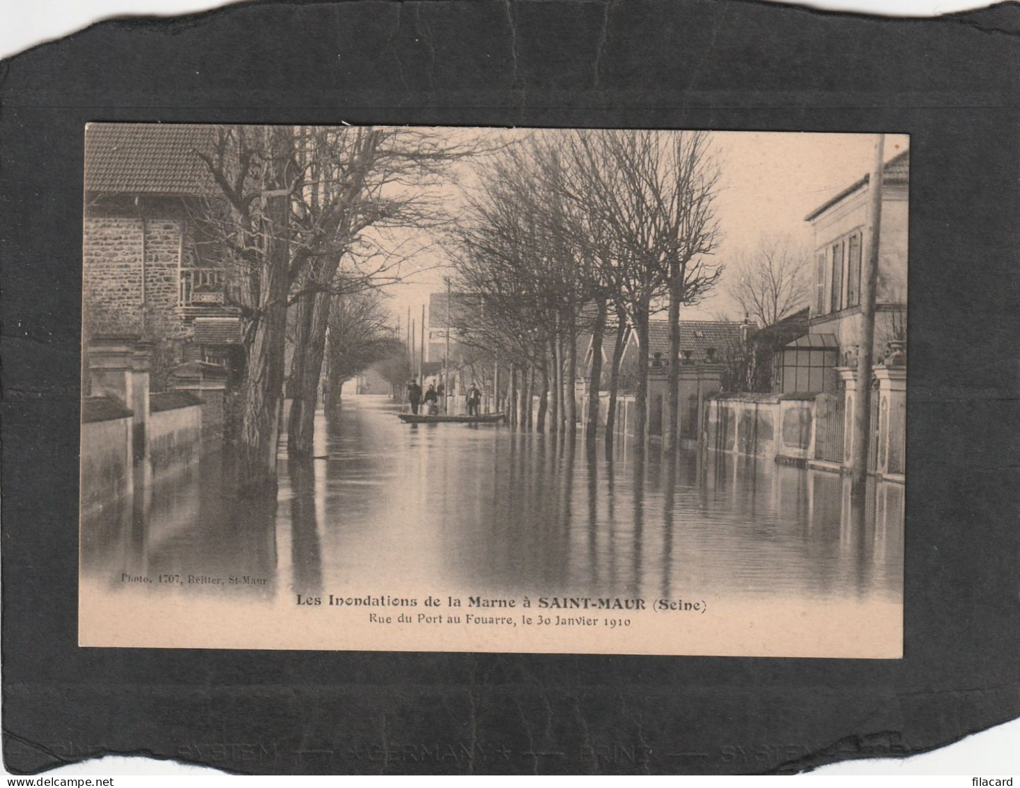 128444         Francia,   Les   Inondations  De La  Marne  A  Saint-Maur,    Seine,   Le  30   Janvier 1910,  NV - Floods