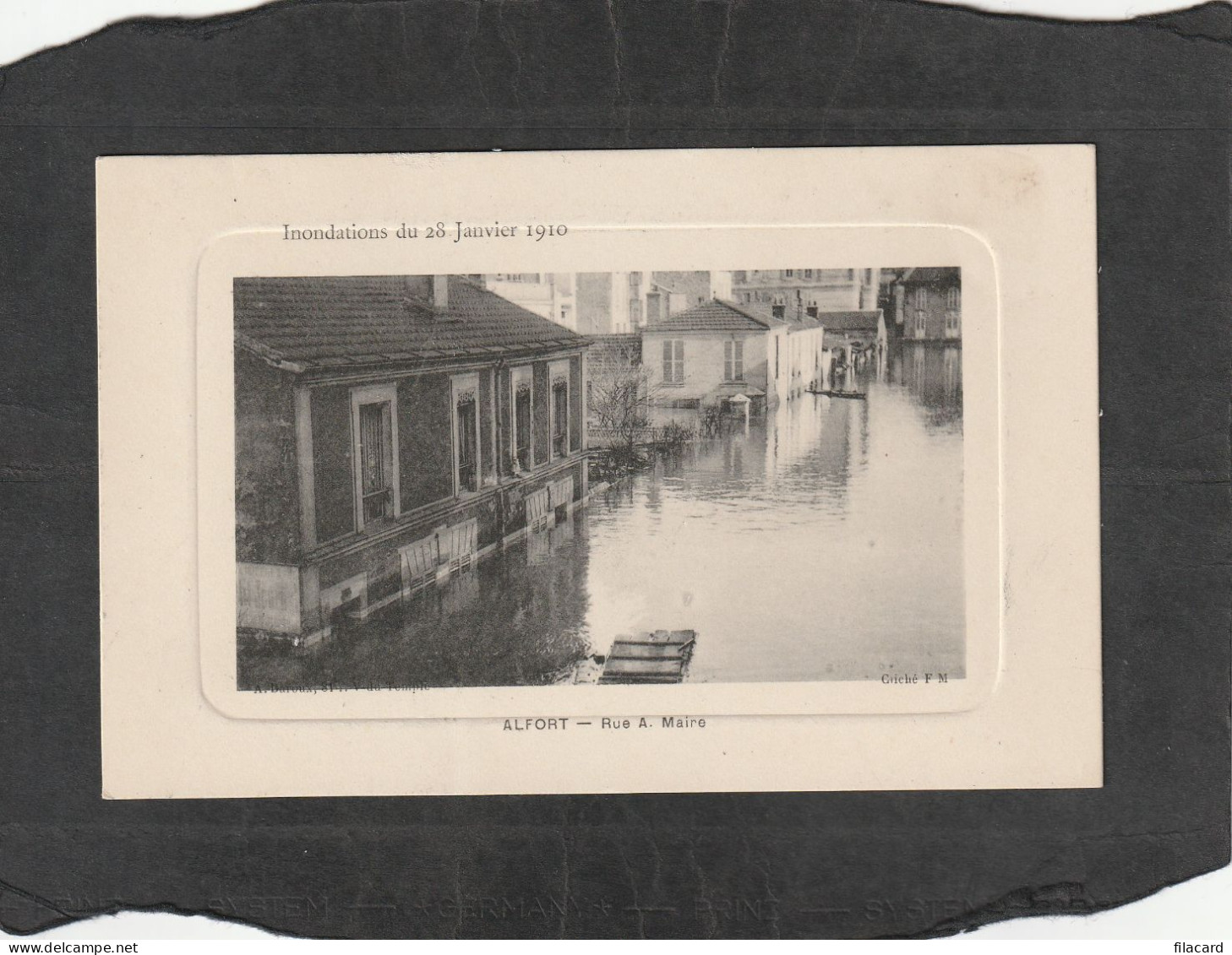 128446         Francia,    Inondations  Du   28  Janvier  1910,   Alfort,   Rue   A.  Maire,  NV - Floods