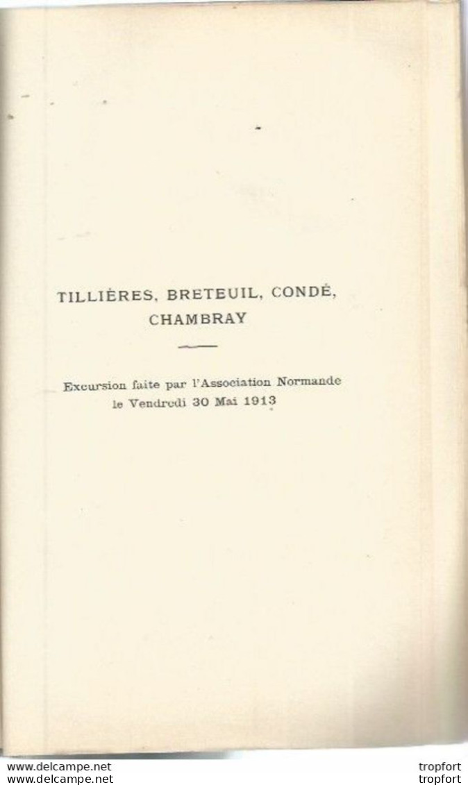 Livret NOTES ARCHEOLOGIQUES 1917 Tillières Breteuil CONDE CHAMBRAY Louis REGNIER 60 Pages - Professions