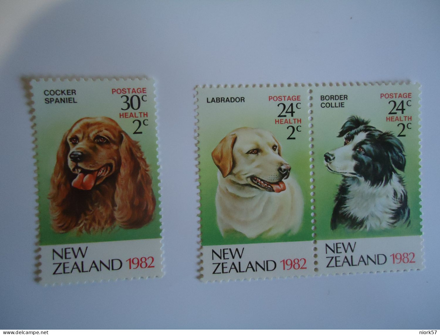 NEW ZEALAND MNH  3 ANIMALS  DOGS  DOG 1982 - Honden