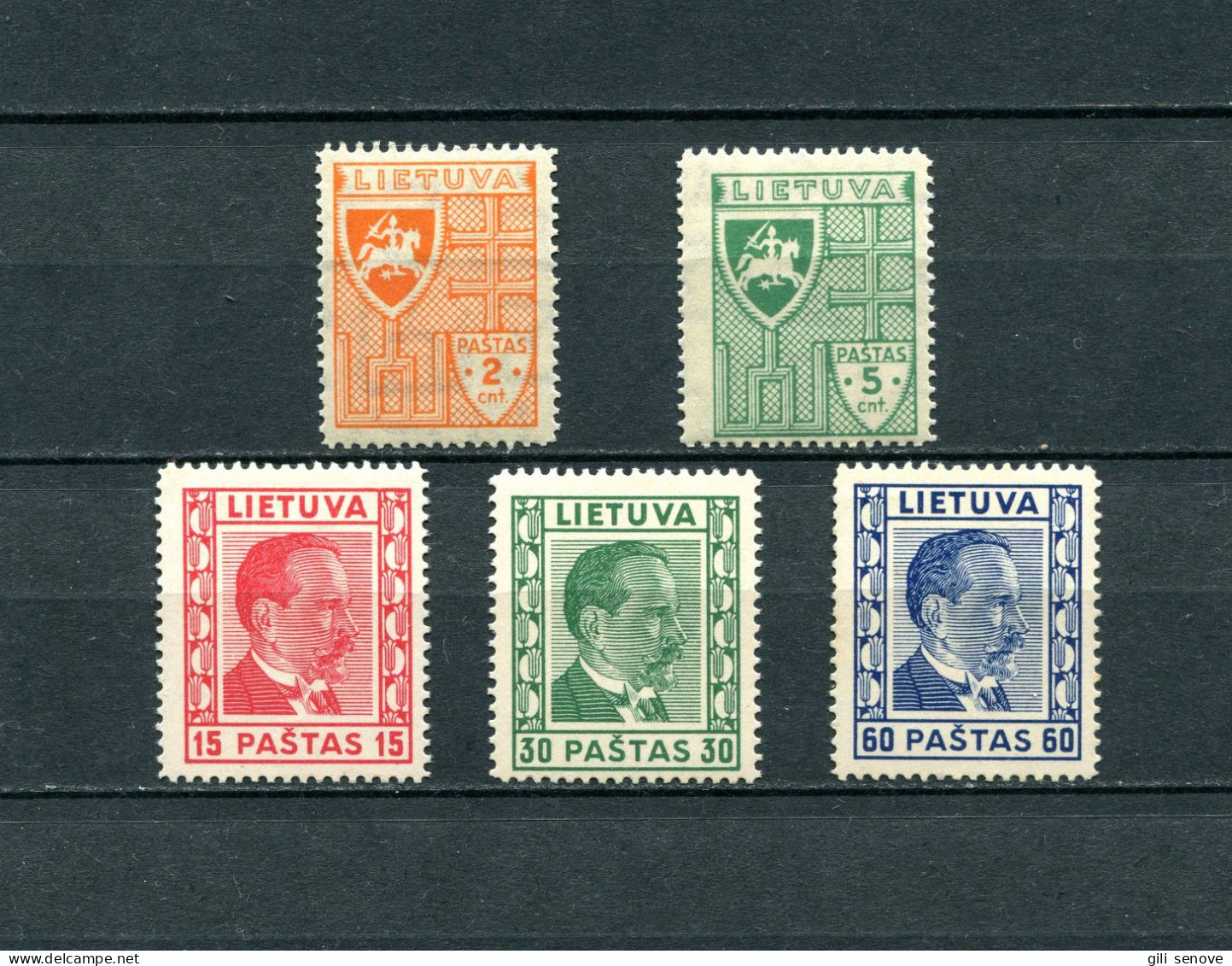 Lithuania 1936 Mi. 408-412 Sc 296-300 Definitives MNH** - Lituania
