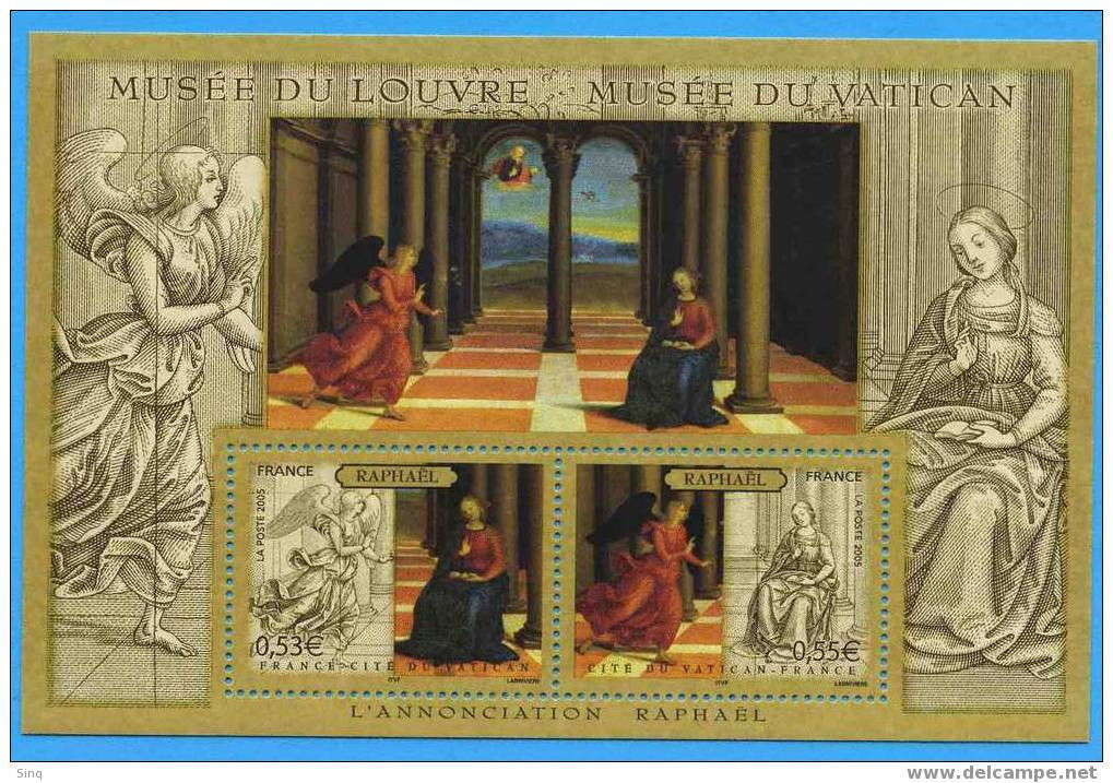 Bloc N° 90 Musée Du Louvre, Musée Du Vatican Faciale 1,08 € - Nuevos