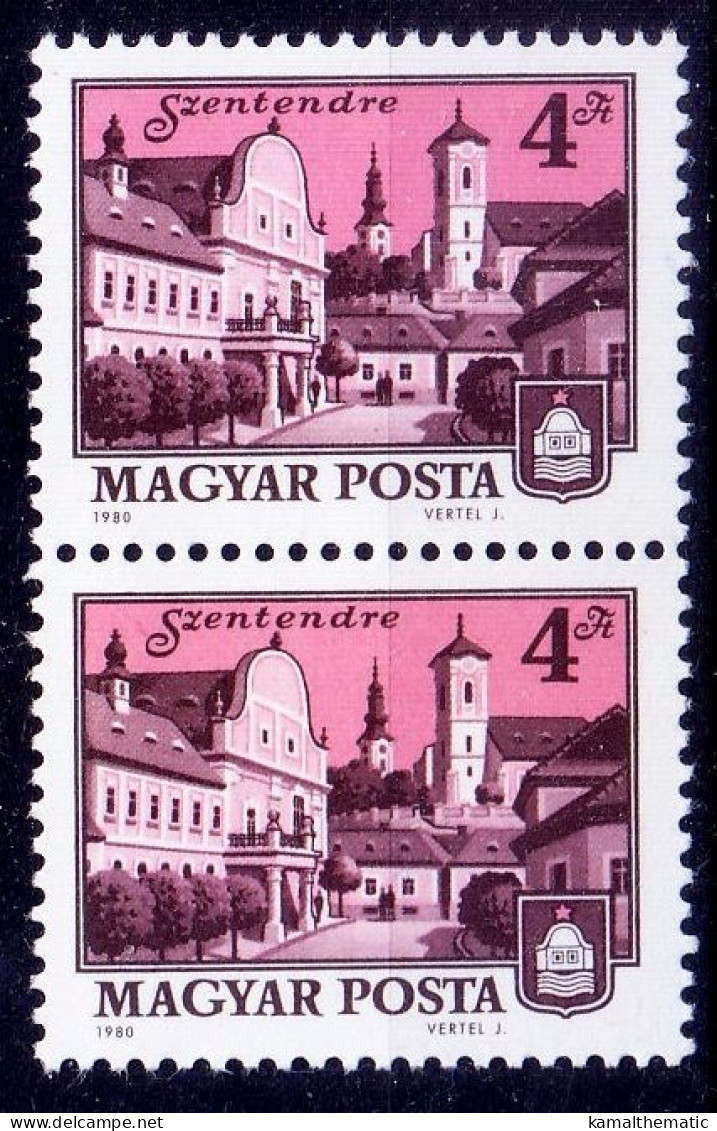 Hungary 1980 MNH Pair, Szentendre Town Known For Museums, Galleries, Artists - Other & Unclassified