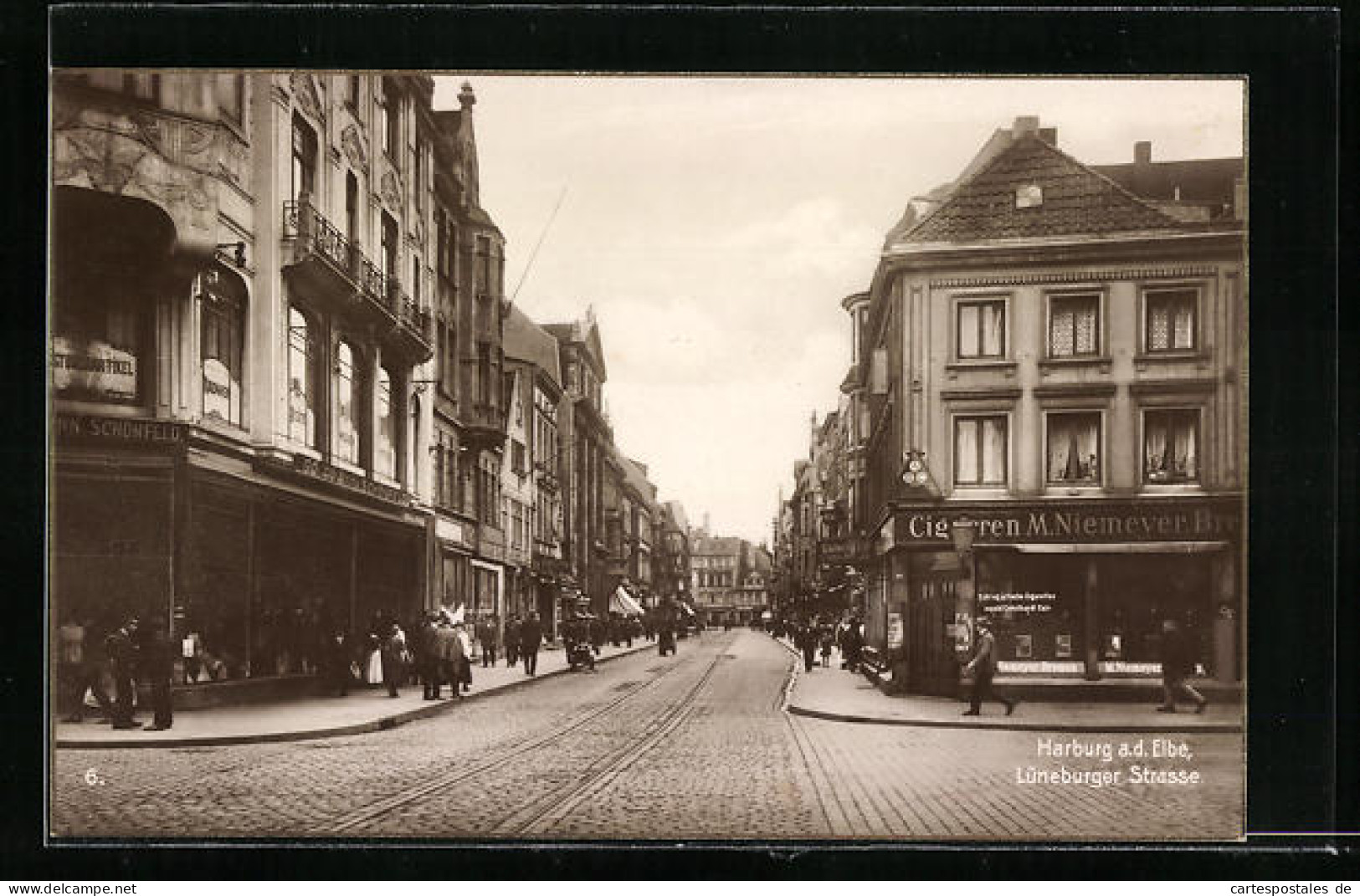 AK Harburg A. D. Elbe, Lüneburger Strasse Mit Zigarrengeschäft  - Harburg