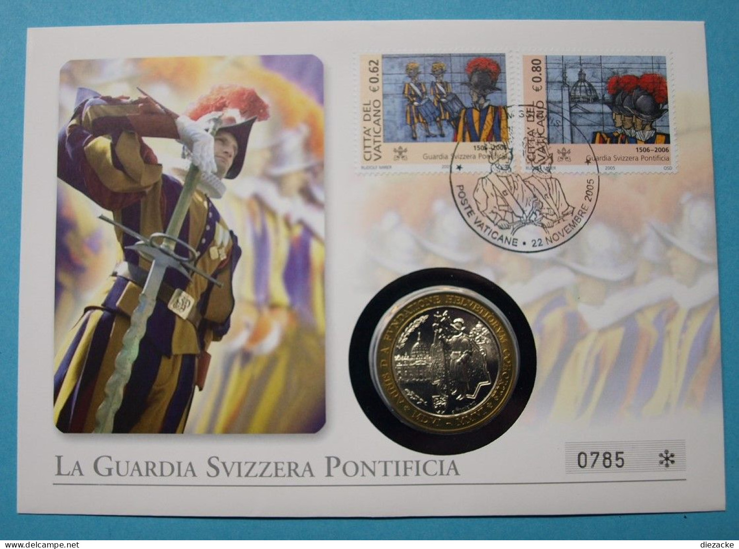 Vatikan 2005 Numisbrief Mit Medaille Schweizer Garde ST (Num117 - Zonder Classificatie