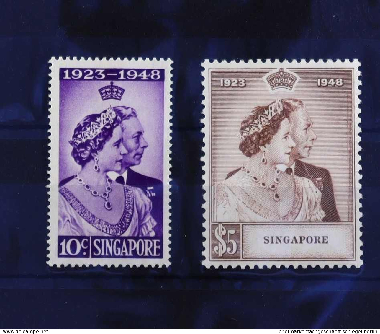 Singapur, 1948, 21 - 22, Postfrisch - Singapore (1959-...)