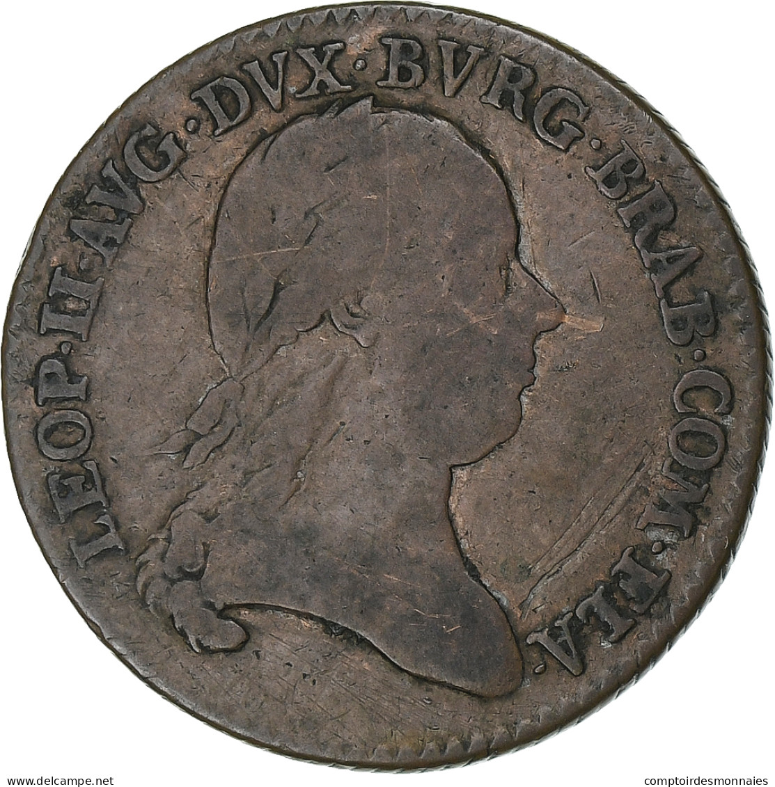 Pays-Bas Autrichiens, Jeton, Léopold II, Fidélité Du Peuple, 1791, Bruxelles - Altri & Non Classificati
