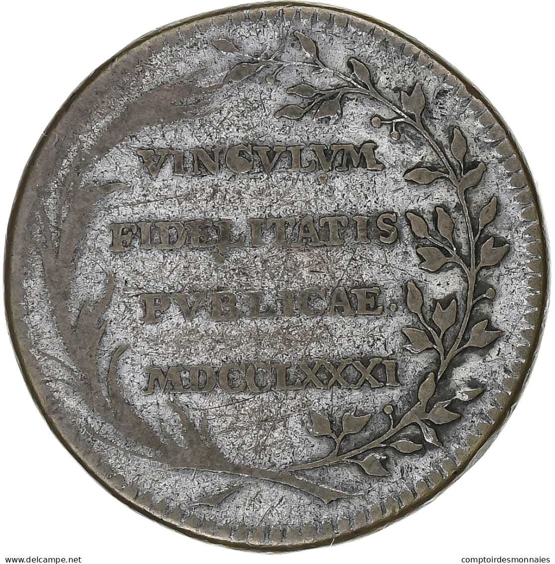 Pays-Bas Autrichiens, Jeton, Joseph II, Visite De Joseph II, 1781, Cuivre, TB+ - Other & Unclassified