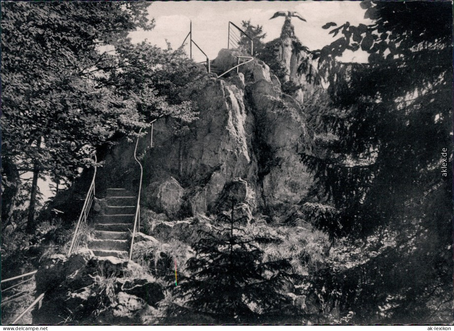 Bad Grund (Harz) Aufgang Zum Hübichenstein Foto Foto Ansichtkarte 1966 - Bad Grund